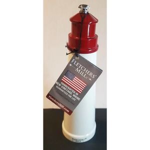 New FLETCHER'S MILL Maine USA Lighthouse Pepper Mill 9" Crate and Barrel